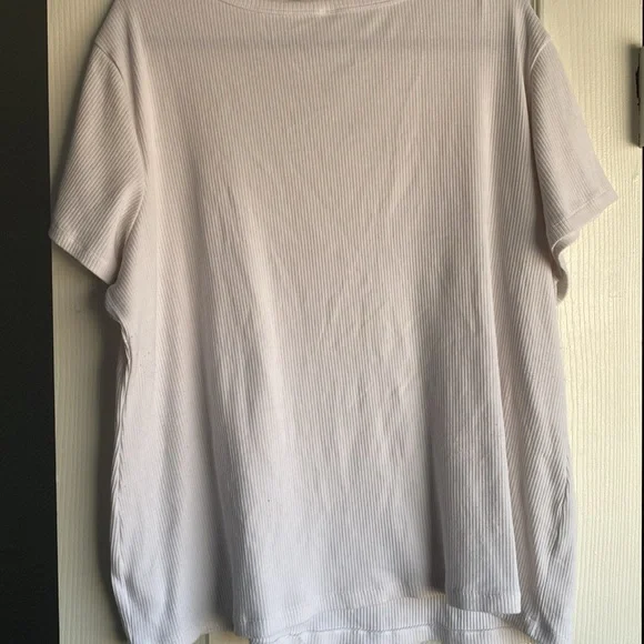 Old Navy white ribbed tee XXL - Picture 4 of 4